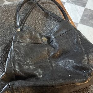 Coach Black Leather Shoulder Bag